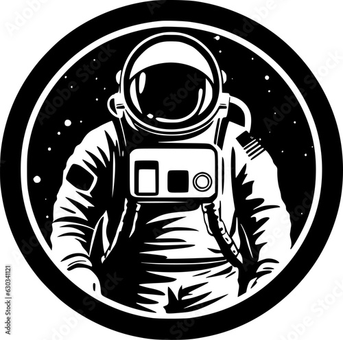 Astronaut - Minimalist and Flat Logo - Vector illustration