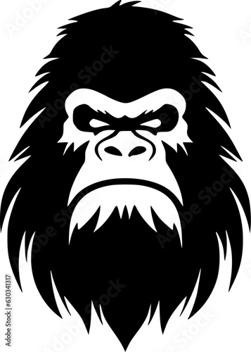 Bigfoot - Black and White Isolated Icon - Vector illustration