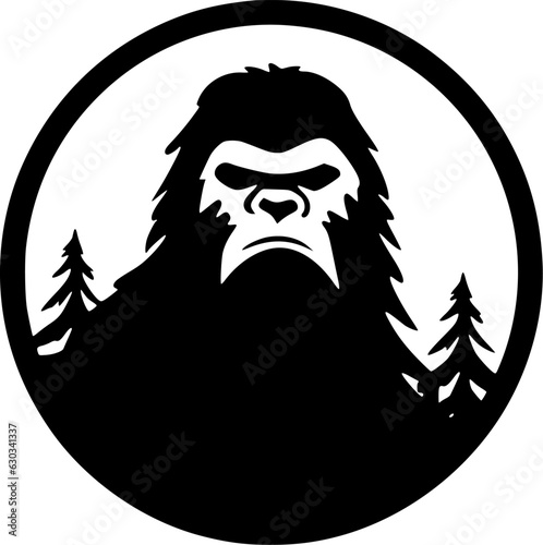 Bigfoot | Black and White Vector illustration
