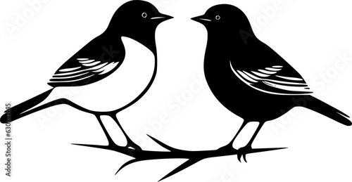 Birds | Minimalist and Simple Silhouette - Vector illustration