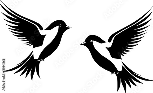 Birds - High Quality Vector Logo - Vector illustration ideal for T-shirt graphic