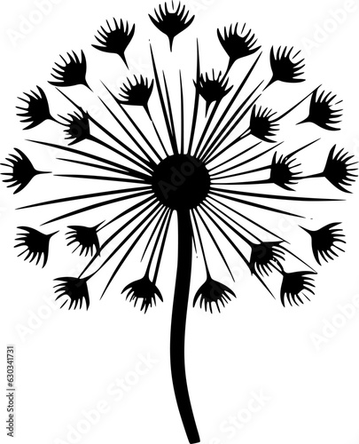 Dandelion - Minimalist and Flat Logo - Vector illustration