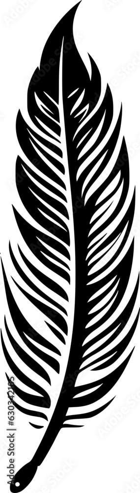 Feather - Minimalist and Flat Logo - Vector illustration Feather - Minimalist and Flat Logo - Vector illustration