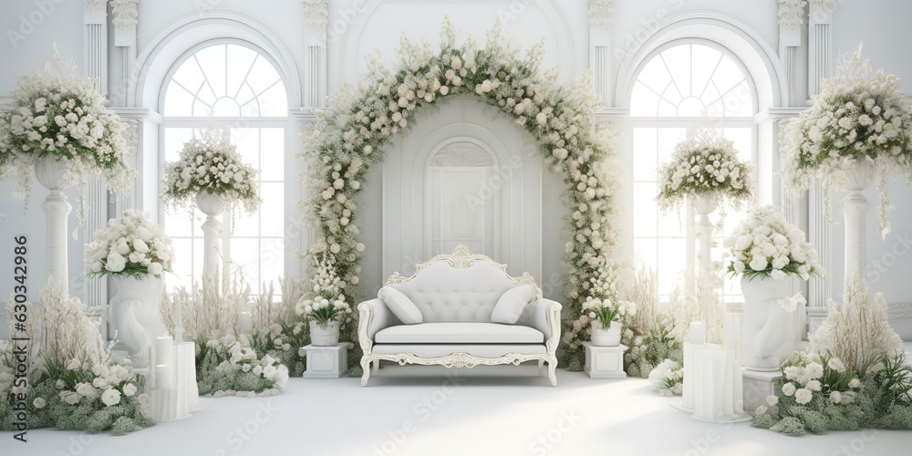 wedding stage decoration, GENERATIVE AI