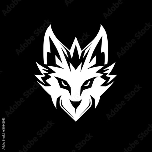 Fox | Black and White Vector illustration