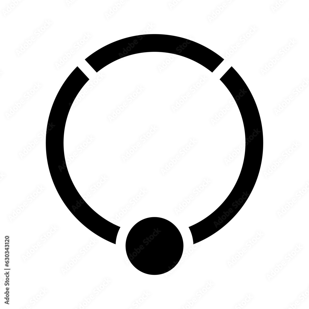 ring piercing glyph icon vector. ring piercing sign. isolated symbol illustration