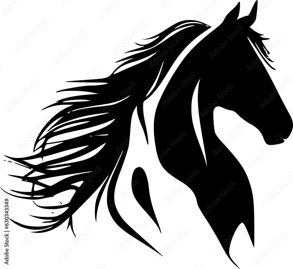 Obraz premium Horse | Minimalist and Simple Silhouette - Vector illustration