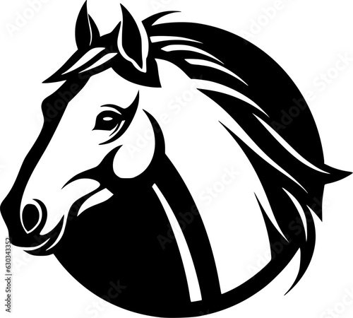 Horse | Black and White Vector illustration