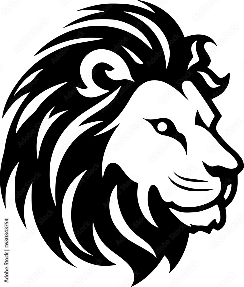 Fototapeta premium Lion | Minimalist and Simple Silhouette - Vector illustration