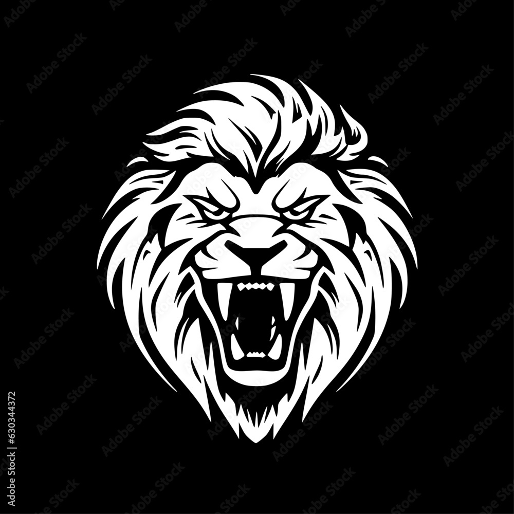 Fototapeta premium Lion | Minimalist and Simple Silhouette - Vector illustration