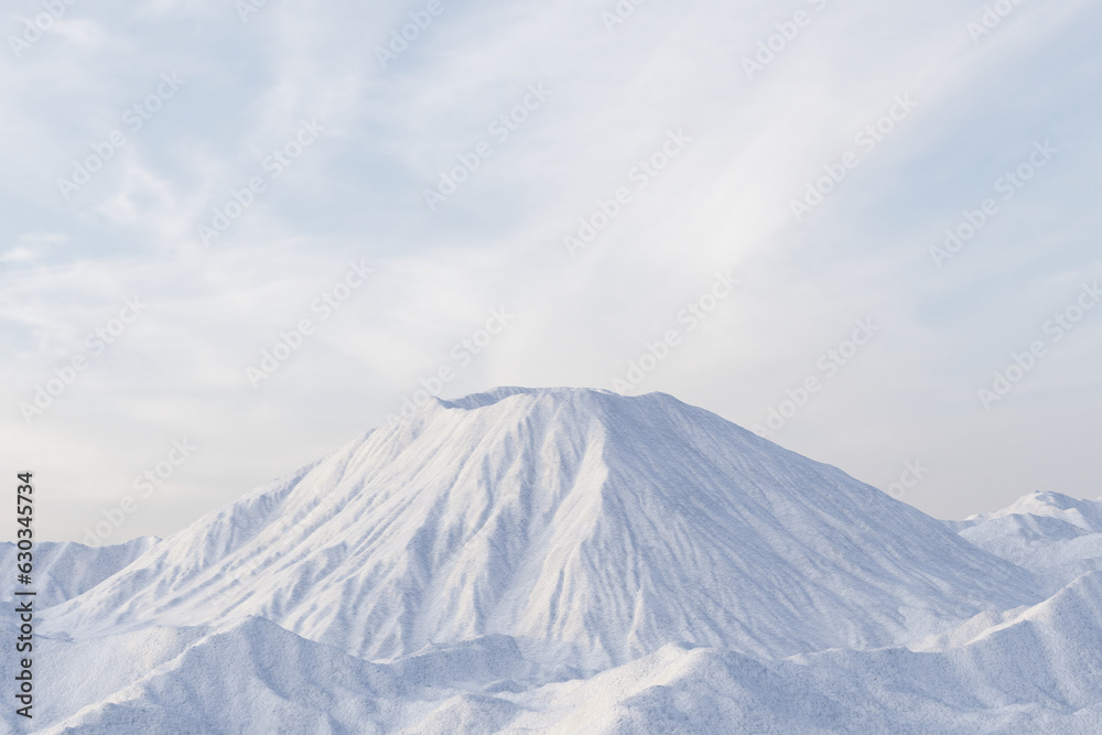 Abstact 3d render winter scene and Natural podium background, Big volcano with small snow mountain, Backdrop beautiul sky and cloud for product display, mock up or etc Abstact 3d render winter scene and Natural podium background, Big volcano with small snow mountain, Backdrop beautiul sky and cloud for product display, mock up or etc