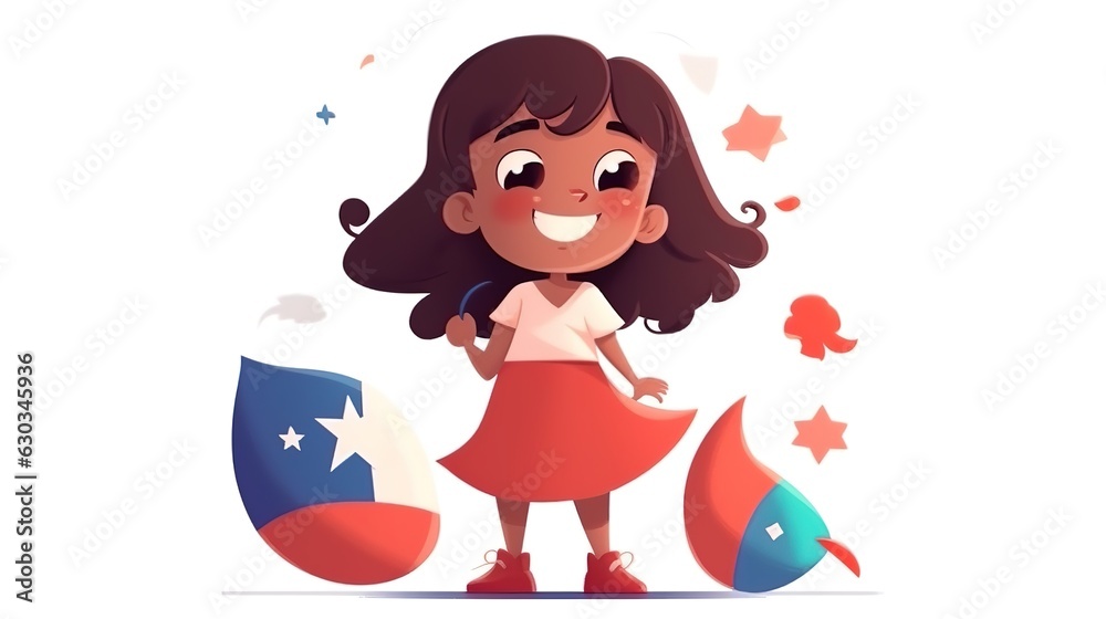 3D cartoon illustrations produced to celebrate Chile's Independence Day.AI generated.