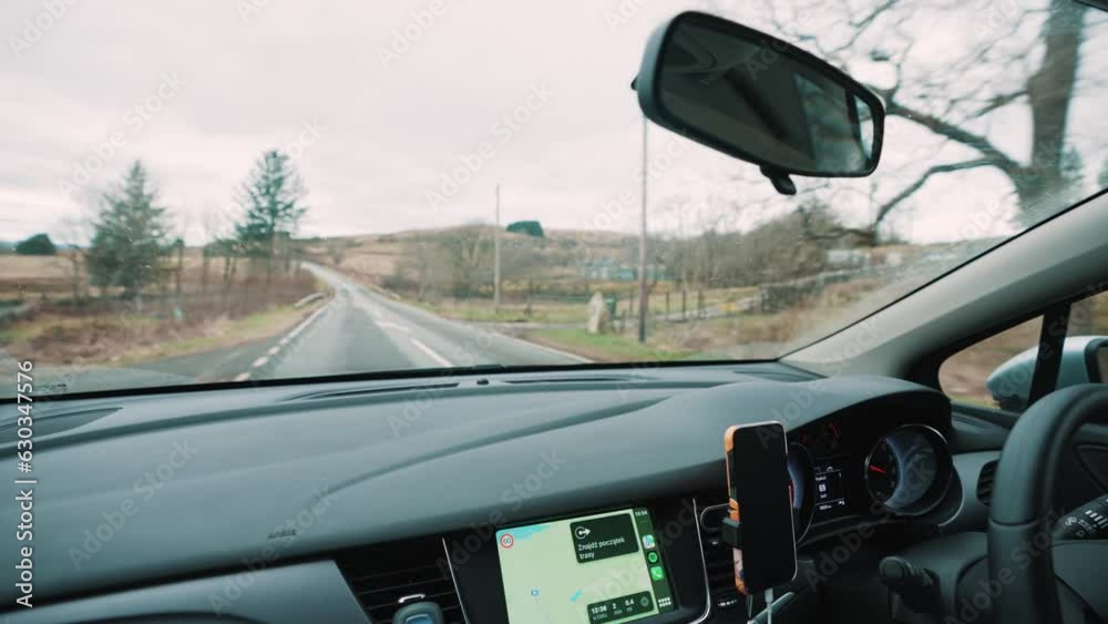 car driving in an uninhabited area in Wales, UK. High quality 4k footage car driving in an uninhabited area in Wales, UK. High quality 4k footage