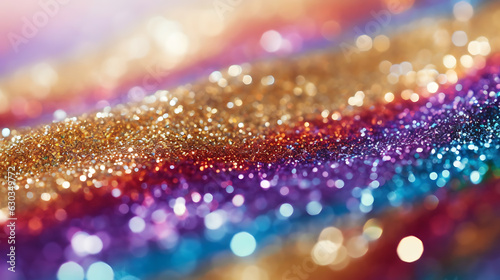 colorful glitter with gold, red, blue, purple color sand.