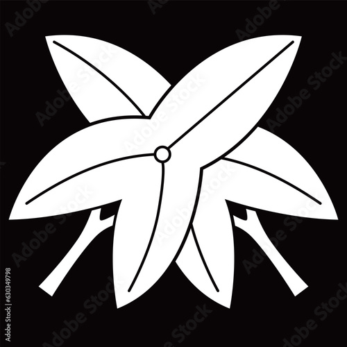 家紋です。沢違い葉瀉（おもだか）といいます。