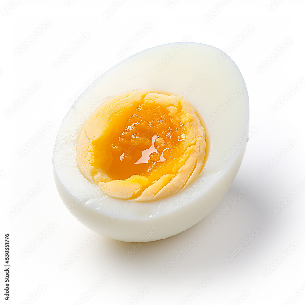 boiled egg on a white background. Made with generative ai boiled egg on a white background. Made with generative ai
