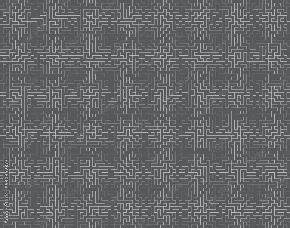 Vector seamless simple maze drawn using grey lines. Grey background. Vector seamless simple maze drawn using grey lines. Grey background.