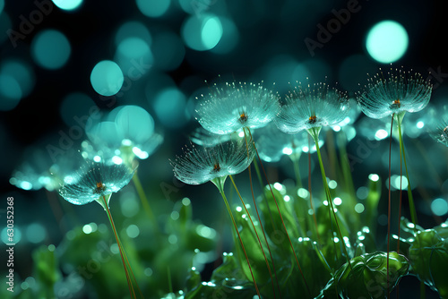 water drops on the grass