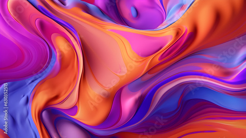 Dynamic Color Symphony: Watercolor floating on canvas, generative by AI