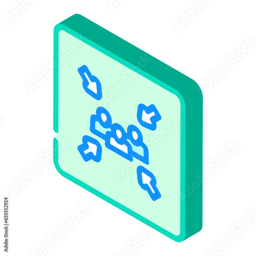 fire assembly point emergency isometric icon vector. fire assembly point emergency sign. isolated symbol illustration