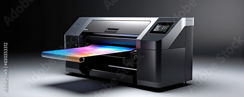 Modern large format printer. New design of format Printers on white background.