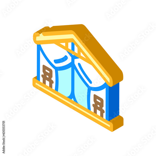 glamping tent forest isometric icon vector. glamping tent forest sign. isolated symbol illustration