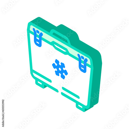cooler glamping isometric icon vector. cooler glamping sign. isolated symbol illustration