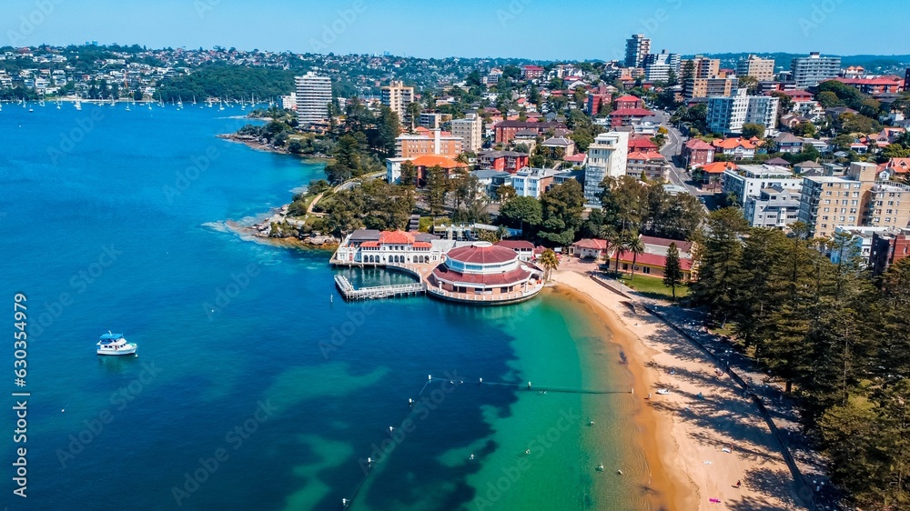 Aerial view of Manly Beach Sydney in Australia