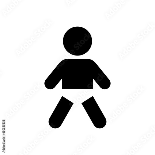 Baby boy avatar icon vector. Standing Kid, child sign symbol