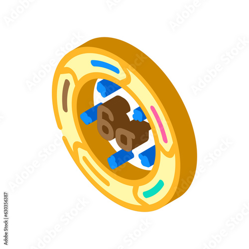 six sigma manufacturing engineer isometric icon vector. six sigma manufacturing engineer sign. isolated symbol illustration