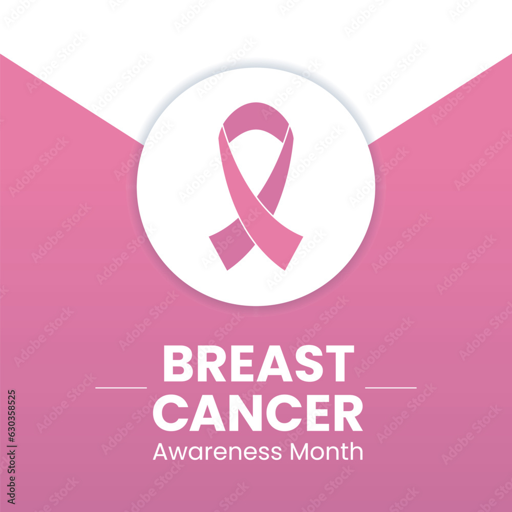 Breast Cancer Vector Banner, Poster for Social Media Use. October ...