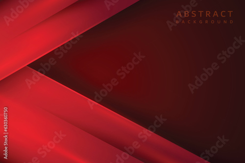 dark red abstract background with realistic diagonal paper cut shapes