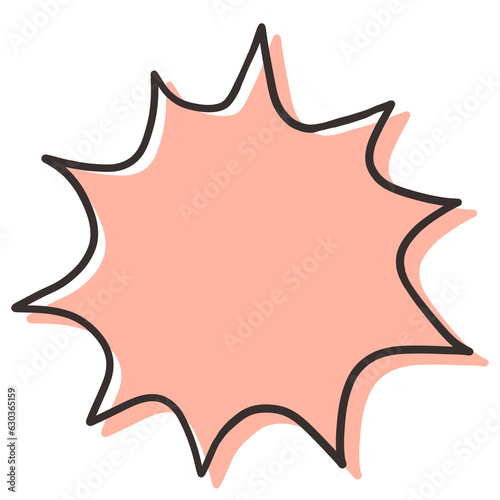 Speech bubble element design for digital media, websites, templates, and more.