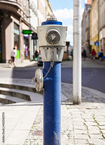 A fire hydrant in the street