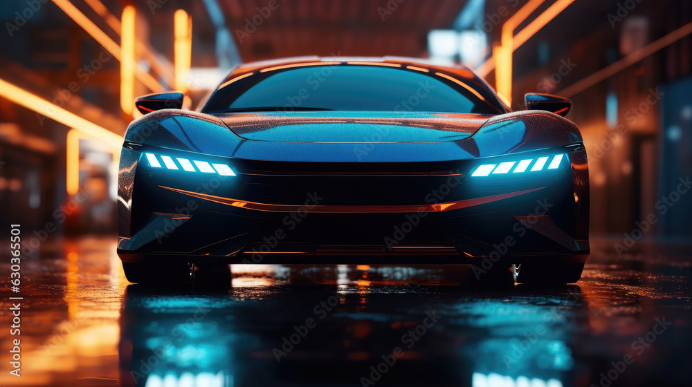 Supersport car in the city. Created with generative AI.
Supersport car in the city. Created with generative AI.