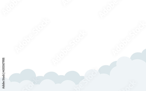 2D icons of clouds with a transparent background