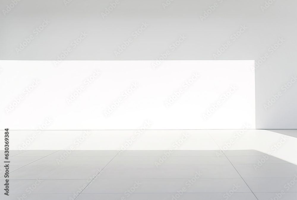 White wall with shadows and highlights from the sun, texture and empty space. Ai generation White wall with shadows and highlights from the sun, texture and empty space. Ai generation