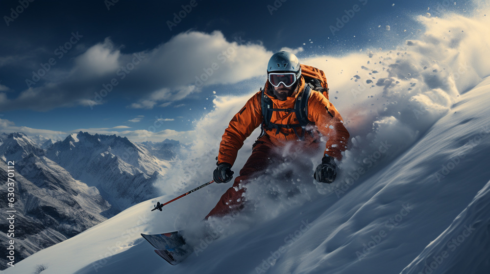 Snowboarding, extreme sport background with adventure mood and tone collection of extreme sport motivation, outdoors activities  lifestyle concept
