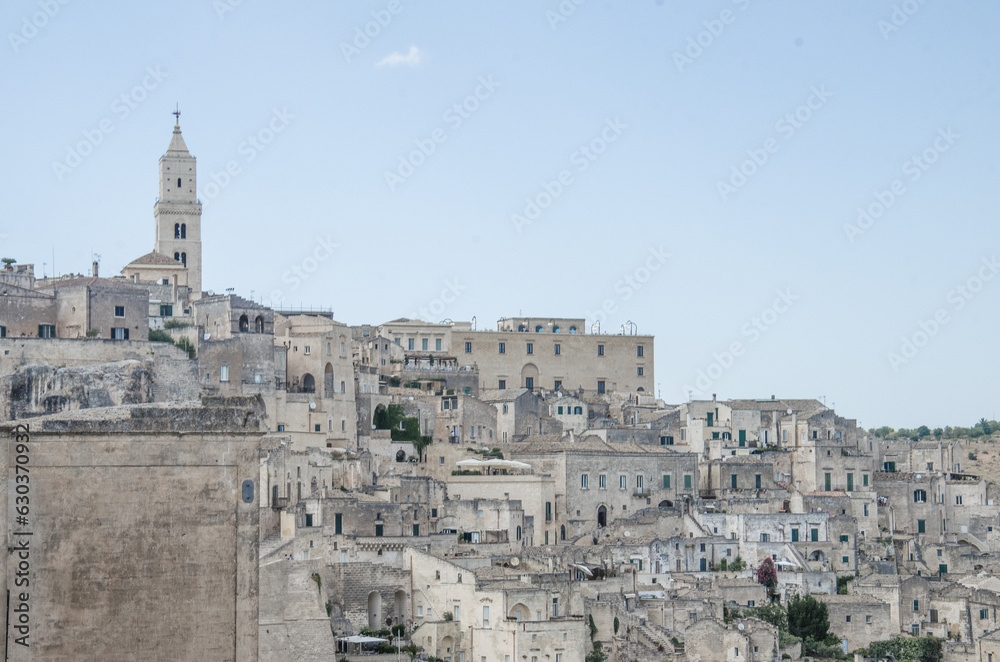 Panoramic view of historic part of Matera, Italy
