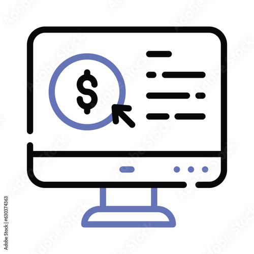 Grab this trendy accounting software icon design in editable style