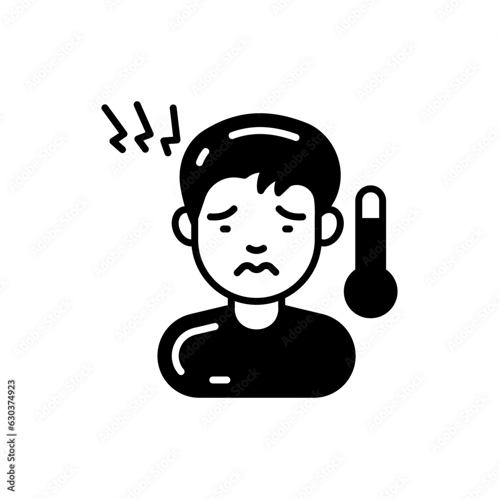 Fever icon in vector. Illustration Fever icon in vector. Illustration
