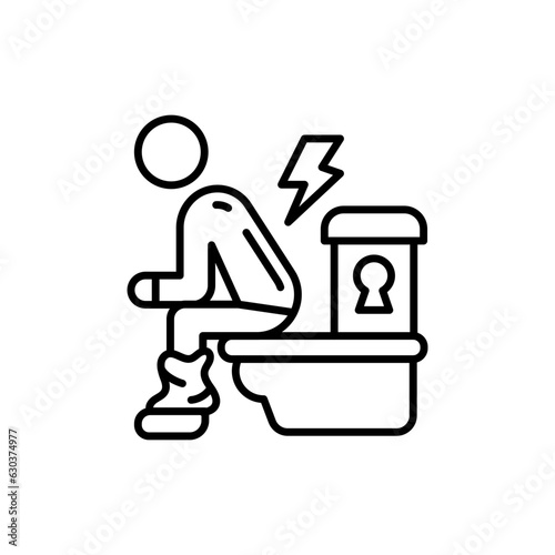 Diarrhea icon in vector. Illustration