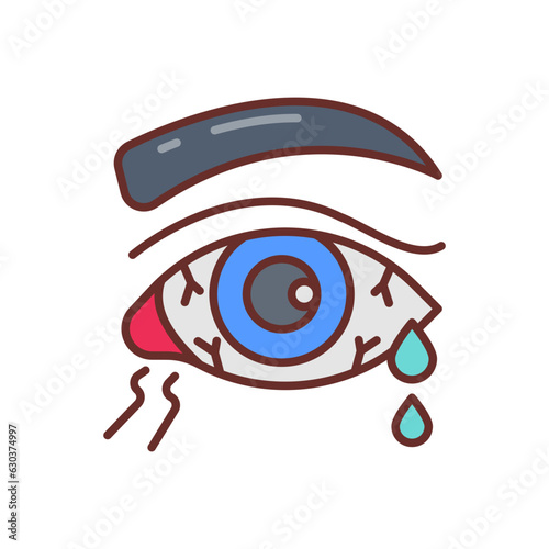 Conjunctivitis icon in vector. Illustration