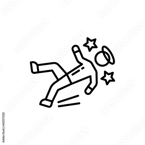 Fainting icon in vector. Illustration