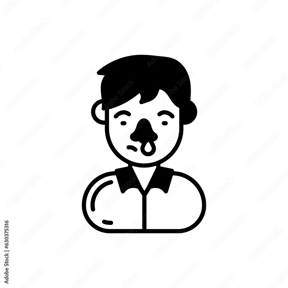 Rhinitis icon in vector. Illustration Rhinitis icon in vector. Illustration