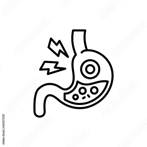Stomach Disease icon in vector. Illustration