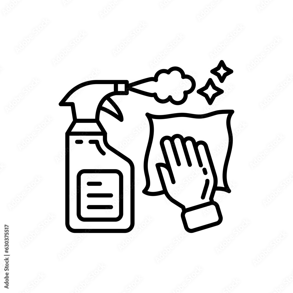 Disinfect Surface icon in vector. Illustration Disinfect Surface icon in vector. Illustration