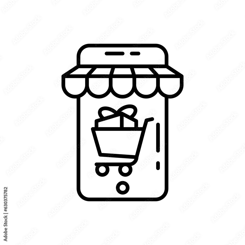 Online Shopping icon in vector. Illustration Online Shopping icon in vector. Illustration