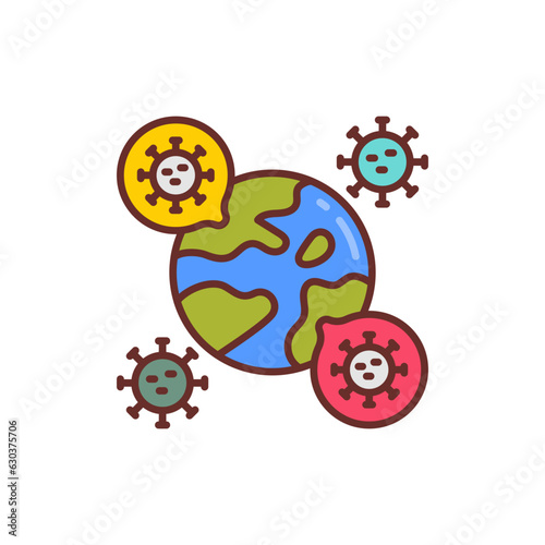 Pandemic icon in vector. Illustration