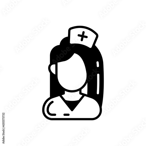 Nurse icon in vector. Illustration